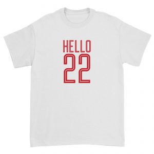 Hello 22(Brother) in Red color on white t-shirt